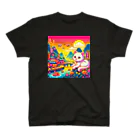 Phakchimintの猫とネオン Regular Fit T-Shirt