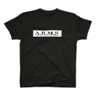 A.R.M.S.のボックスロゴTEE ブラック スタンダードTシャツ