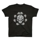 Ａ’ｚｗｏｒｋＳのPAISLEY SKULL MONO WHT スタンダードTシャツ