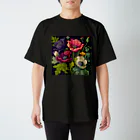 botanicalartAIのアネモネのボカニカルアートイラスト スタンダードTシャツ