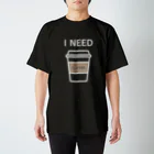 THIS IS NOT DESIGNのI NEED COFFEE Regular Fit T-Shirt