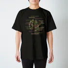 キッズモード某の葵の迷彩御紋と歴戦ロゴ スタンダードTシャツ