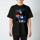 くろまる_AI/ColorMerry_AIのちょっと妖しい黒い蝶１ スタンダードTシャツ