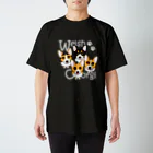 ABCDOGSのコーギー　４カラー集合　白文字　ABCDOGS スタンダードTシャツ