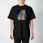 💖宇宙整体♪🌈♪こころからだチャンネル♪💖のConsciousness connects mind and body to space スタンダードTシャツ