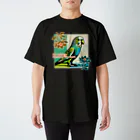 ｱｰﾄｷﾞｬﾗﾘｰ こっそり堂 (笑の可愛いセキセイインコ♪　トロピカルパラキート スタンダードTシャツ