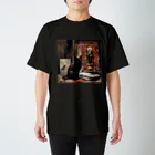叶和の絵画風の黒猫🐈‍⬛ スタンダードTシャツ