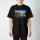 Rami's SouvenirsのROCKY MOUNTAIN - white logo スタンダードTシャツ