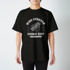 QROOVYのギターリフ WIDE STRETCH WH Regular Fit T-Shirt