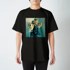 hansmidorietcの夕暮れと芍薬のドライフラワー スタンダードTシャツ