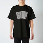 フクハラアキコのボタンアコーディオン Regular Fit T-Shirt