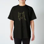 PygmyCat　suzuri店の6ft開けるチベットスナギツネ（主線茶色ver） Regular Fit T-Shirt