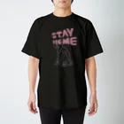 ポケットのぞのStay with Cats dark Regular Fit T-Shirt