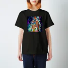 💖宇宙整体♪🌈♪こころからだチャンネル♪💖のConsciousness connects mind and body to space スタンダードTシャツ