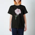 植物の絵師「洋子」の店の赤い縁取りのカーネーション スタンダードTシャツ