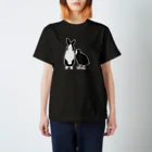 黒白部のダッチうさぎ(立)とオオバン スタンダードTシャツ