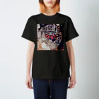 ねこのあしあとの赤い蝶 Regular Fit T-Shirt