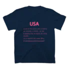 うさぎのUSA（うーさ）🐰のかっこよさげな英語のTシャツ スタンダードTシャツの裏面