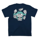 FooDeeのburger TシャツNavy blue スタンダードTシャツの裏面