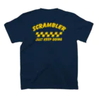 Tsukumo_DesignのSCRUMBLER（スクランブラー）イエローフォント スタンダードTシャツの裏面