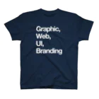 Designer_in_Tokyoの【白】Graphic, Web, UI, Branding スタンダードTシャツ