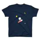 おとうふくんのすあまロケットに乗ってどこまでも進むおとうふくん(夜空なし) スタンダードTシャツ