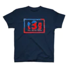 BlackRedCheeZのThe3Gunz／Outsider "Passion RED×Sad BLUE" Regular Fit T-Shirt