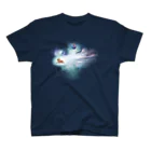 1分イッヌネコ大学🎓ムギの銀河の果てを目指すトイプードル スタンダードTシャツ