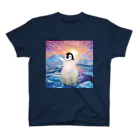 コウテイペンギン至上主義の南極の日の出　ひな様 スタンダードTシャツ