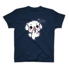 OMG DOG 【オーマイガ ドッグ】のOMG DOG オーマイガ！マルチーズのまるる (ダークカラー) スタンダードTシャツ