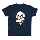 OMG DOG 【オーマイガ ドッグ】のOMG DOG オーマイガ！トイプードルのぷぷる (ダークカラー) スタンダードTシャツ