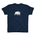 bear loves salmonの木彫りの熊 シロクマ風 スタンダードTシャツ