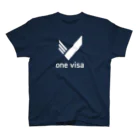 one visa 公式グッズのone visa logo white Regular Fit T-Shirt