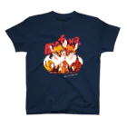 mofuwaのFOX TWINS(dark color) スタンダードTシャツ