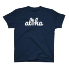 aloha_pineapple_hawaiiのaloha 28(heart）ホワイトロゴ Regular Fit T-Shirt