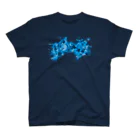 ジェーンのみせ(いっ福商店)のAWAODORI迷彩BLUE スタンダードTシャツ