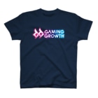 土屋李央のGaming BASE 番組グッズSHOPのGaming Growth 半袖Tシャツ（ロゴ白ver） Regular Fit T-Shirt