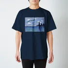  二階堂響輔の絵画「竜と塔と湖」 Regular Fit T-Shirt