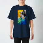 マキバドリのハシビロコウと星と林檎 Regular Fit T-Shirt