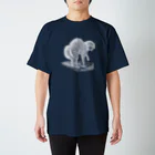 Saza-nami Antique designのおこるねこ・ホワイトライン Regular Fit T-Shirt