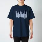 Naa Piano Music (ピアノデザインコレクション)のブルーピアノ(大) スタンダードTシャツ