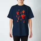 キノコの小部屋 MushAndRoomのカエンタケ　【菌類図譜 キノコ きのこ】 スタンダードTシャツ