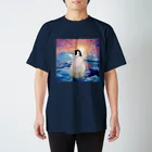 コウテイペンギン至上主義の南極の日の出　ひな様 スタンダードTシャツ