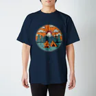 akicamの富士山とキャンプ スタンダードTシャツ