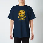 スカル君とスケルちゃんのフラワードクロ（イエロー） Regular Fit T-Shirt