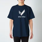 one visa 公式グッズのone visa logo white Regular Fit T-Shirt
