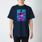 kahoabe_artworks_shopのgranfa indian Butta Regular Fit T-Shirt