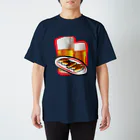 OUDONのI♡餃子とビール スタンダードTシャツ