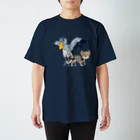 キクチミロのハシビロコウ&チベットスナギツネ active 濃色 Regular Fit T-Shirt