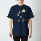 のぐちさきのお月見ぴょんこ(カラー) スタンダードTシャツ